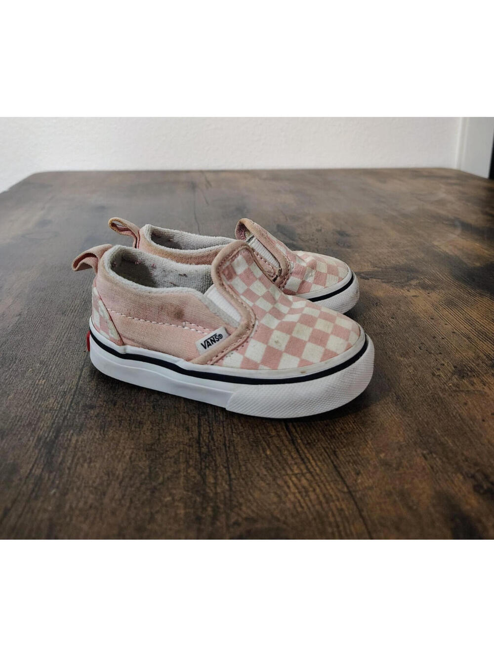 Vans Pink Checkered Board Girls Sz 4 751505 Canvas - Picture 1 of 6